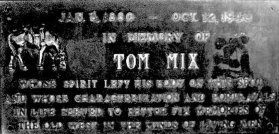Tom Mix Plaque